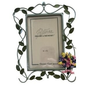 Dennis East metal photo frame 4x6 Floral Bouquet New Vintage Y2K   2000